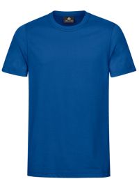 Blaues Herren T-Shirt mit Rundhals, gerade geschnitten, für Beruf & Freizeit